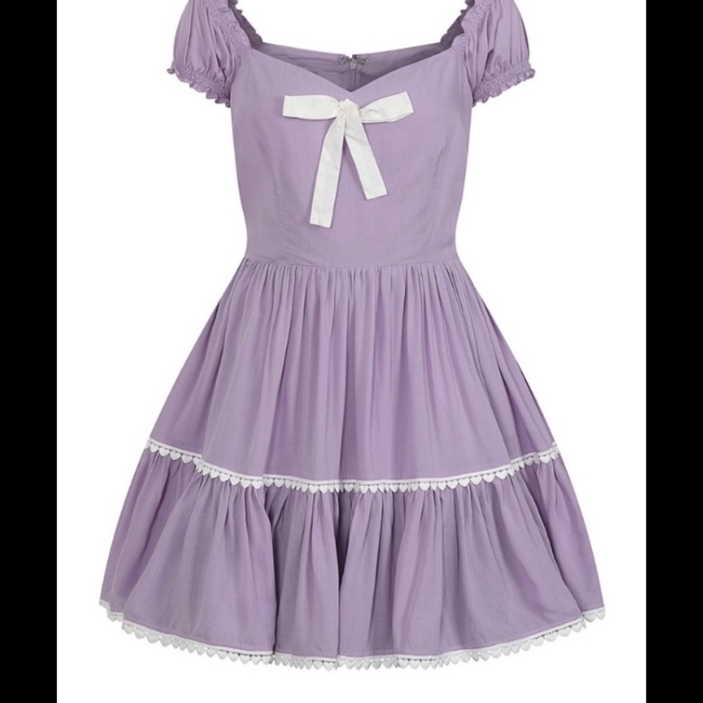 Collectif Lavender and White Mini Dress